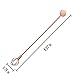 Swizzle Sticks,BURLIHOME Stainless Steel Stir Sticks Spherical Coffee Mixing Spoons For Beverage/Cocktail/Juice,4 Pieces-Rose Gold
