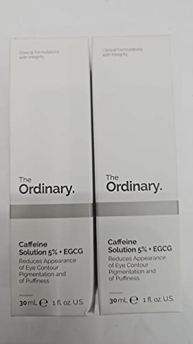 2 Packs Of The New Ordinary Caffeine Solution 5% + EGCG Oil Control Face Serum,30ml