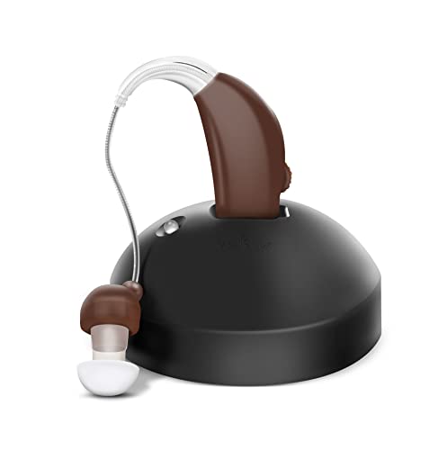 MSA PRO Sound Amplifier, Amplifies Sound by 30 Times, Up to 20 Hours Continuous Use, Lightweight, Nearly Invisible, Adjustable Volume, Fast Charging, Dark Brown, 1ct