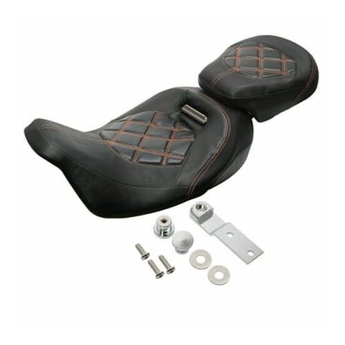 Asiento de motocicleta Touring conductor y pasajero con acabados perfil bajo para Street Glide