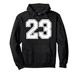 numero 23 maglia per lo sport scolastico o il 23° compleanno felpa con cappuccio