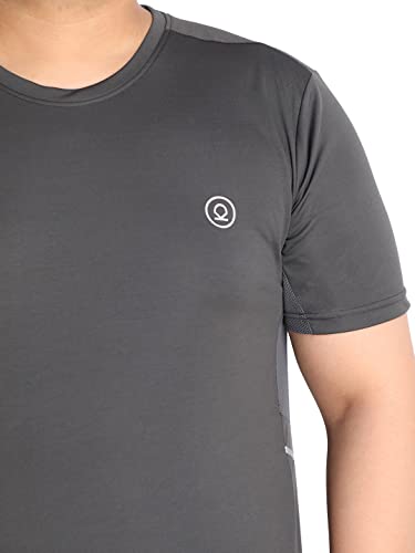 Image of CHKOKKO Men's Polyester Regular Fit Solid Sports T-Shirt