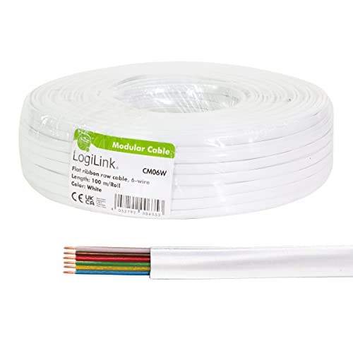 Evita interferencias con el cable plano modular Logilink de 6 hilos y 100 metros blanco 4