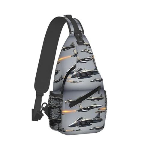 Morral cruzado con diseño de aviones de combate miniatura 2