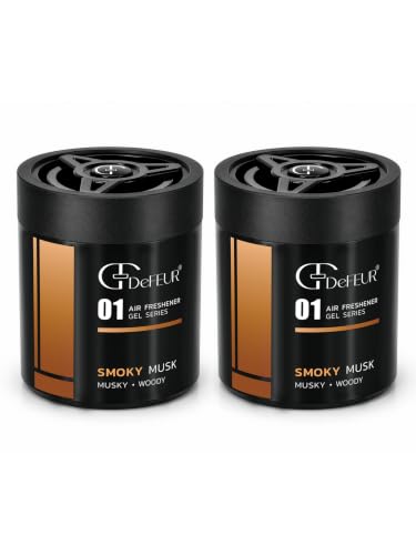 Image of Smoky Musk Gel Car Perfume | 120g Leakproof Air Freshener | Musk Car Perfume | Long-Lasting 30 Days | Premium Car Accessories (Pack of 2)