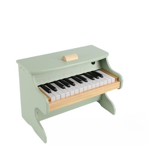 Emidor ミニピアノ、子供用おもちゃのピアノ、木製、25鍵の初心者向けデジタルピアノ、家庭用、ギフト、男の子と女の子への誕生日プレゼントに最適、電池式、ノイズキャンセリング教育玩具