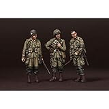 FCBEL 1/35 WWII US Airborne Soldier Kit en miniatura Modelo de resina fundida a presión (3 personas) Kit de modelo de personaje sin montar y sin pintar - A704s