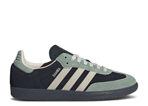 Image of adidas Samba OG Women's Shoes, Core Black /Alumina /Silver Green, Size 10