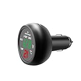 急速充電USB充電器ソケットカーパワーソケット防水マリンライターアダプター36W急速充電LED電圧計12V / 24V 船、オートバイ、ATV、バス 赤い