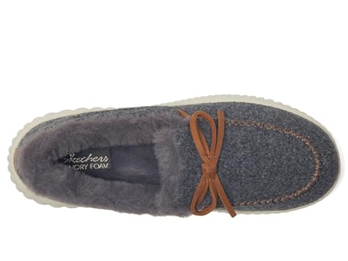 Skechers Women's Cozy Ojai Faux Wool Moccasin Slippers with Memory Foam2