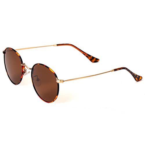 Kursan Small Round Metal Polarized Sunglasses for Men Women Mirrored Lens Classic Circle Sun Glasses4