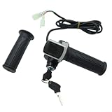 Acceleratore per scooter elettrico con display LCD e blocco, 24 V 36 V, compatibile con acceleratore manubrio per Ebike, unità di controllo schermo digitale LED, nero (48 V)