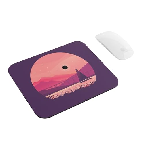 Image of Premium Non-Slip Mouse Pad | Smooth Surface for Optical & Laser Mouse | Durable Base Designs | Ideal for Office, Home & Gaming (Scenic Design Print -Night)