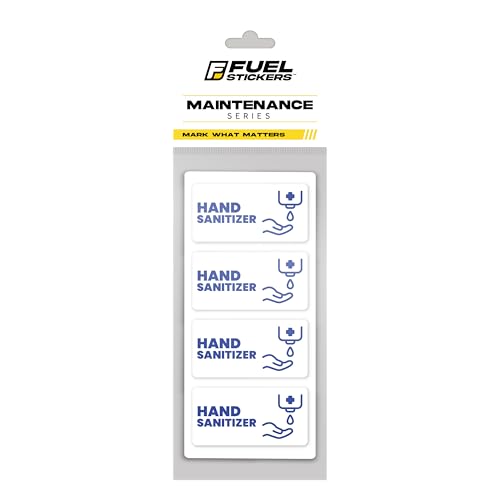 Image of Commercial Hand Sanitizer Sticker | Hand Sanitizer Dispenser Sticker Label | Modern Design | for Commercial Business, Office | Waterproof, Ultra-Durable - USA Made (2x1 inch), 20 Labels