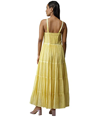 Image of Label RITU KUMAR Strappy Solid Long Dress