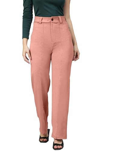 Image of Mehrang Trousers for Women, Formal Pants for Women, Straight Fit Pants
