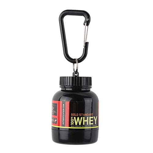 Whey Protein Powder Container with Funnel - The Portable Protein Powder Container with Funnel & Belt Key Chain for Easy Carrying