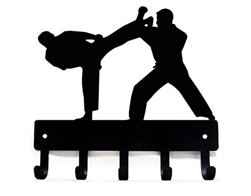 Karate Sparring Sport - Key Hooks Holder - Small 6 inch Wide - Made in USA