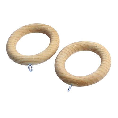 SOLUSTRE 2Pcs Wooden Curtain Buckle Rings for Roman Lifting Hanging Hook Accessories for Drapery Smooth Sliding Design for Low Noise for Contemporary Home Decor