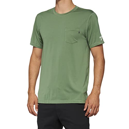 T-Shirt Mission Olive M manches courtes col rond vêtement homme