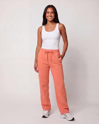 Image of Real Essentials 3 Pack: Women's Relaxed Fit Fleece Open Bottom Sweatpants - Casual Athleisure (Available in Plus)