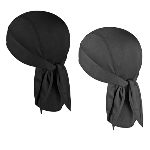 Toionmm 2 Stück Sport Bandana Cap, Schnell-trocknend Kopftuch Hat Herren,...