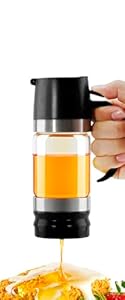 NERTHUS FIH 1479 Pot de miel 350ml, distributeur en verre avec base en silicone, sans BPA, distributeur à bouton-poussoir, facile à remplir et à nettoyer.
