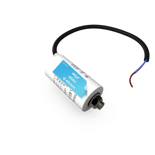 DL-pro Kondensator mit Kabel 40uF 450V 45mmØ Länge 109mm universal für Waschmaschine