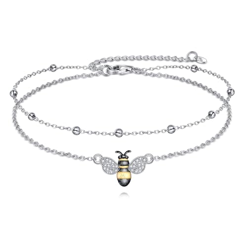 Image of TIGER RIDER Dragonfly Anklet Sterling Silver Dragonfly Gifts Jewelry for Women with Crystal Birthday Anniversary