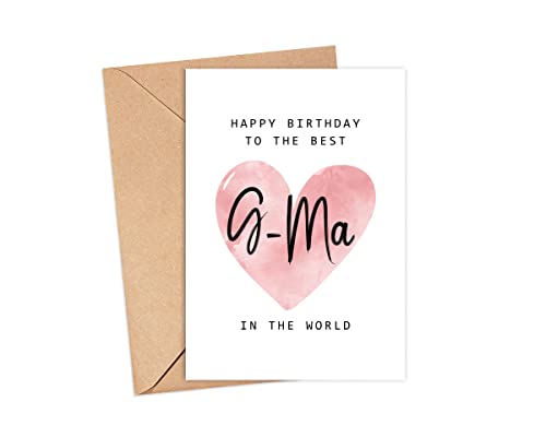 Happy Birthday To The Best G-Ma In The World �J�[�h - G-Ma �o�[�X�f�[�J�[�h - G-Ma�J�[�h - ��̓��M�t�g - Happy Birthday Card Happy Birthday Mom
