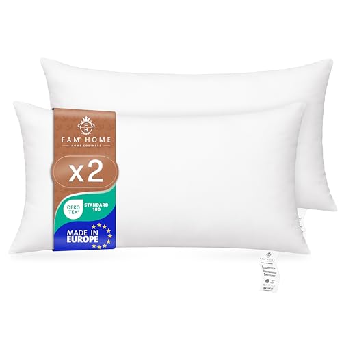 FAM    Home Almohada 40x80 Juego de 2 microfibras