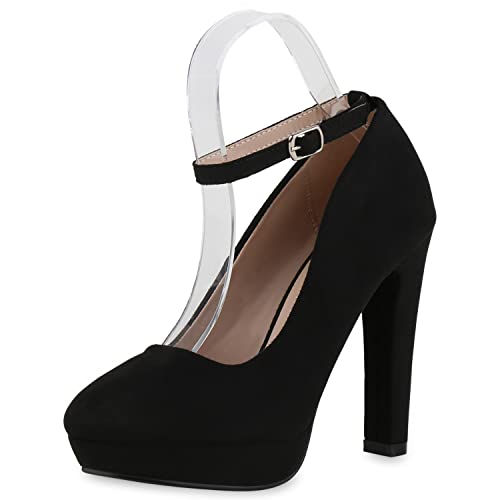 VAN HILL Damen Plateau Pumps Party Schuhe Stiletto Abendschuhe Freizeit...