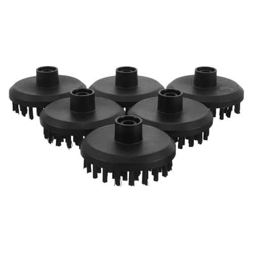 TOYANDONA 6 Cabezales de Cepillo de Limpieza a Vapor de 3 Pulgadas Kit de Accesorios para Limpiador a Vapor Multiusos Cabezales para Superficies Duras Repuestos Compatibles para Limpieza