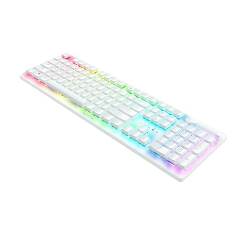 Deathstalker V2 Pro (Interruttore Viola) - Tastiera da Gioco Ottica Wireless a Basso Profilo (Interruttori Clicky, Wireless HyperSpeed, Bluetooth 5.0, Tasti al Laser) Layout QWERTY USA | Bianco - Tastiera gaming - Immagine 8