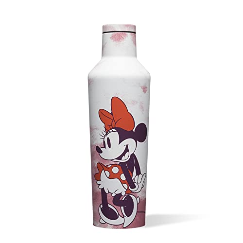 Corkcicle Disney Minnie Mouse Insulated Canteen Travel Water Bottle, Triple Insulated Stainless Steel, Screw-on Cap, Keeps Beverages Cold for 25 Hours or Warm for 12 Hours, 16 oz