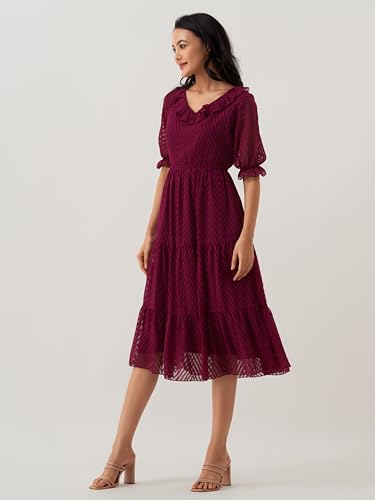 Image of AASK Dress for Women One Piece Kurta Set Tops Knee-Length Fit And Flare Dresses
