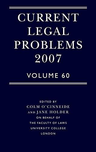 Current Legal Problems 2007: Volume 60