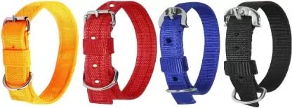 GTL Pets 1 inch Comfortable Dog, Yellow, Black, Royal Blue, Red, Combo Adjustable Collar Belt, Best for Walking, Running, Training Dog & Cat Everyday Collar (Medium, Yellow, Red, Royal Blue, Black) (B0B2N7NNFQ) Amazon Price History, Amazon Price Tracker