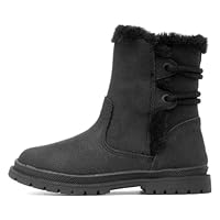 Walkright Lexi Girls Black Faux Fur Lined Boot - Size 4 - Black