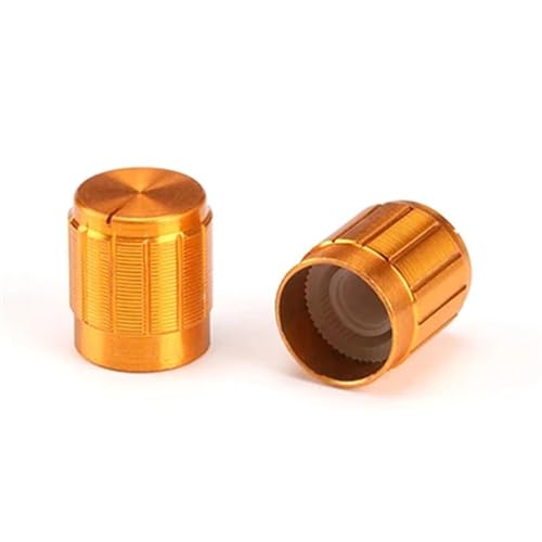Bouton de potentiomètre en aluminium doré pour réglage audio précis x5