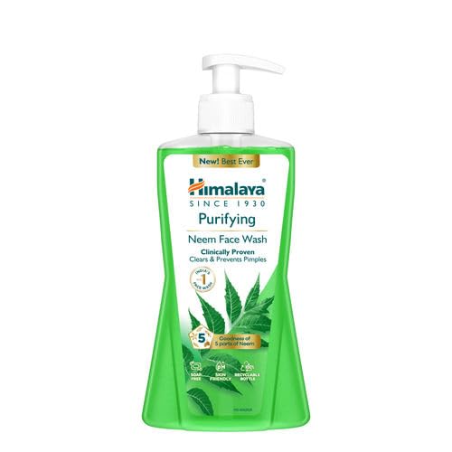 Image of Himalaya Purifying Neem Face Wash, Prevents Pimples, Neem & Turmeric, All Skin Types, 200ml