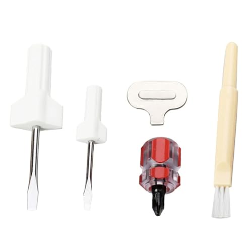 Qcbuegof Juego de herramientas de limpieza multifuncionales para máquina de coser que incluye destornilladores de doble cabeza, pinzas de punta doblada para herramienta de costura doméstica