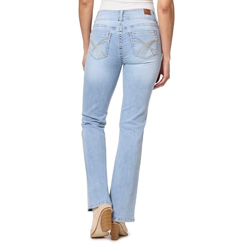 Image of WallFlower Luscious Curvy Bootcut Jeans for Women, Mid-Rise Insta Stretch Denim, Size-Inclusive Juniors Jeans