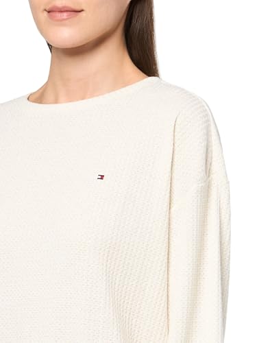 Image of Tommy Hilfiger Women's Waffle Long Sleeve Lurex Knit Sportswear Top