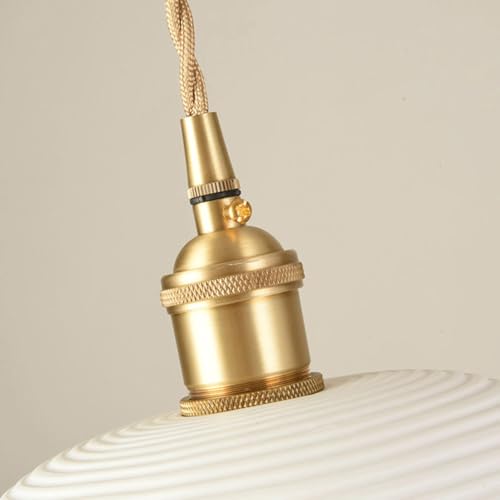 Suspension E27 en céramique pour éclairage déco de chambre et café