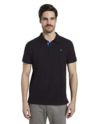 Tom Tailor Basic Camisa de Polo, 29999/Negro, L para Hombre