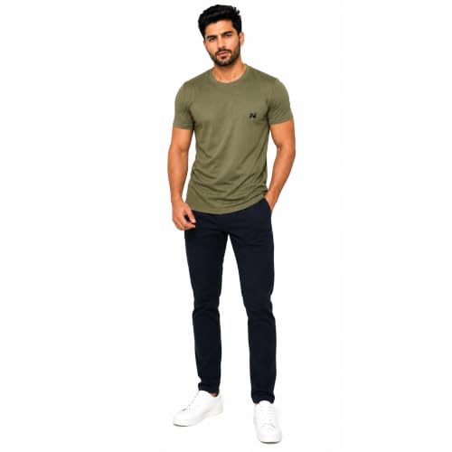 Image of NINQ Half Sleeve Tshirt for Men | Round Neck Regular Tshirt | Breathable Mesh Dotted Stylish T-Shirt | Sports Wear Casual Tee for Gym, Running & Daily Comfort