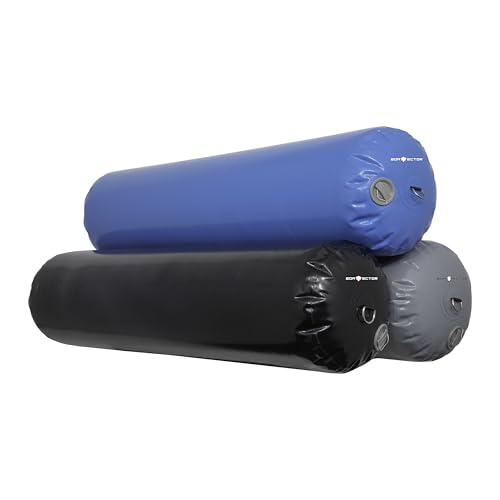 Extreme Max 3006.8598 Heavy-Duty Inflatable Rafting Fender with Stainless Steel D-Rings for Boats, Yachts & Sailboats - 48\" x 12\", Black - Thumbnail 5
