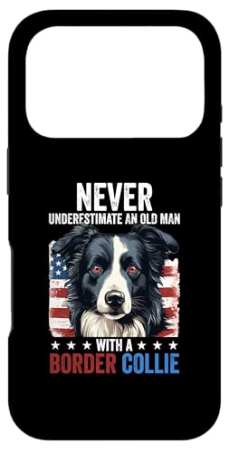 �� - Never Underestimate an Old Man with a Border Collie �X�}�z�P�[�X iPhone 17 Pro �p