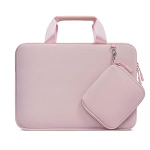 MOSISO Laptoptasche 16 Zoll, 15-15, 6 Zoll Laptophülle Kompatibel mit MacBook Pro 16, HP, Acer, Dell, Lenovo, ASUS, Neopren Schutz Laptop Tasche Hülle mit Griff&Abnehmbarer Kleiner Tasche, Rosa